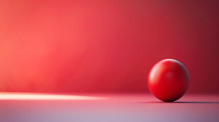 Red sphere against a red background