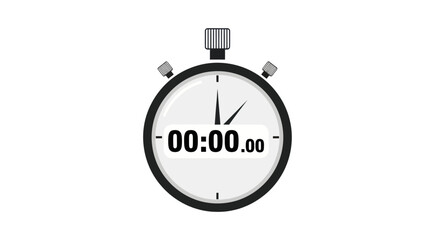 Classic Stopwatch with Zero Time Display and Metal Casing.