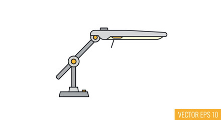 Modern Adjustable LED Desk Lamp with Flexible Arm and Base.