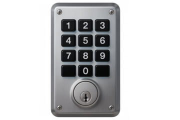 Secure keypad protecting access with transparent background