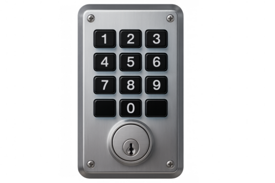 Secure keypad protecting access with transparent background