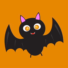 Cute Halloween Black Bat
