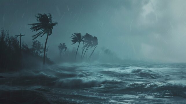 Stormy weather lashes tropical coast with powerful waves