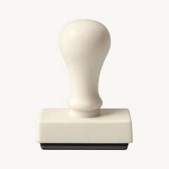 Minimalist rubber stamp design.