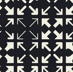 Abstract arrow background. Seamless pattern of arrows in different directions. Pastel colored, upward. Simple arrows in different directions. Vector illustration seamless pattern.