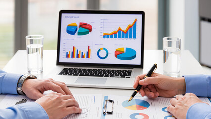 businessman working on laptop