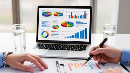 business woman working on tablet computer