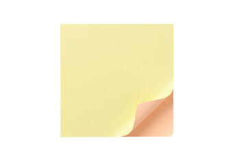 Yellow sticky note PNG isolated on transparent background, reminder paper with curled corner for message and memo