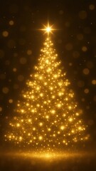 Glowing festive Christmas tree mobile wallpaper