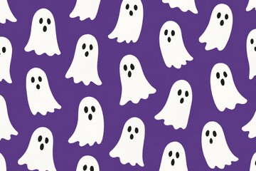 Playful ghost pattern illustration.