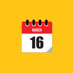 March 16 Calendar Date