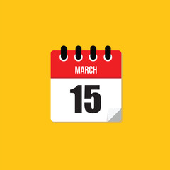 March 15 Calendar Icon