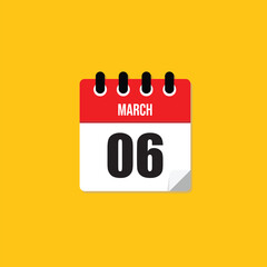 March 6th Calendar Icon