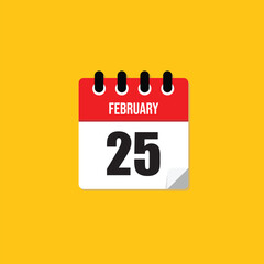 February 25th Calendar Icon