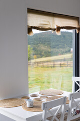 cozy interior with kitchen table