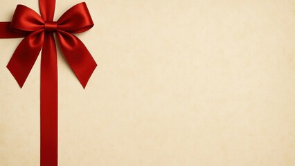 Elegant red ribbon gift wallpaper