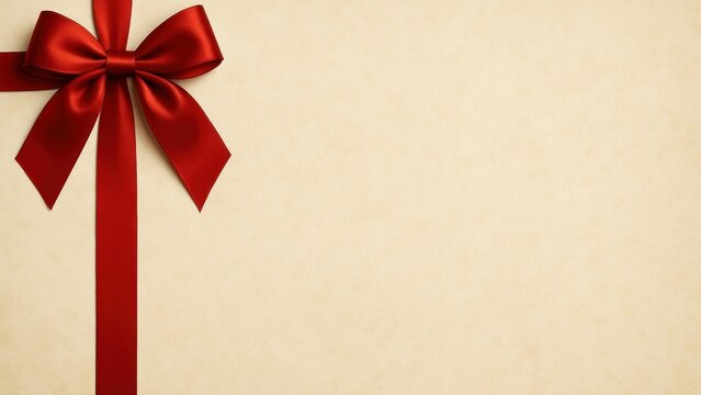 Elegant red ribbon gift wallpaper