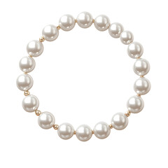 Obraz premium Elegant Pearl Bracelet with Gold Beads