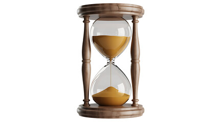 Elegant hourglass with flowing sand, symbolizing the passage of time and fleeting moments.