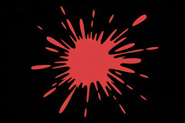 Vibrant red splash against a dark background, evoking energy, chaos, and dramatic impact.
