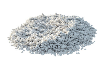 A pile of small, light-colored rocks or gravel, creating a textured, natural ground surface.