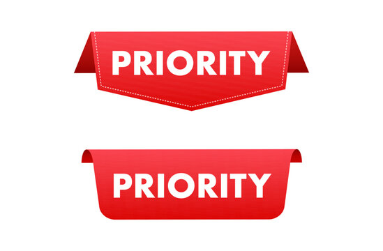 Red priority banner or label tagging important message