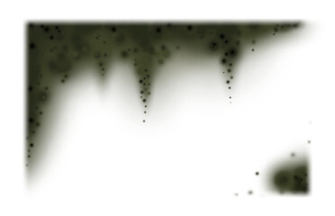 Black mold spot in the corner.