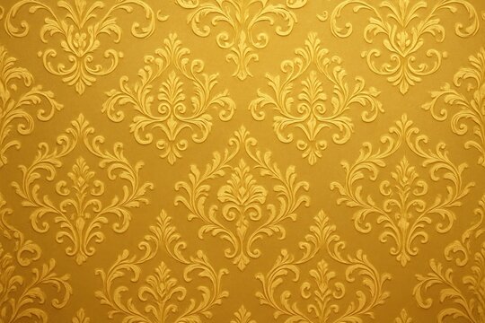 Elegant golden damask pattern