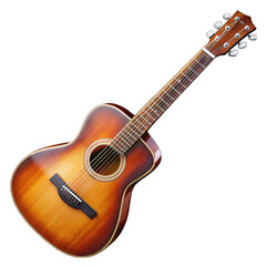 acoustic guitar isolated on white