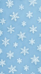 White snowflakes on blue mobile wallpaper