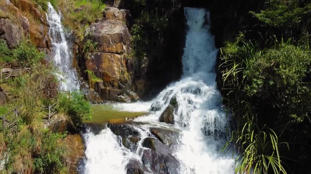 Datanla Waterfalls taken with my drone. In Da Lat, Vietnam.