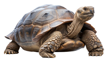 Galapagos turtle isolated on white background
