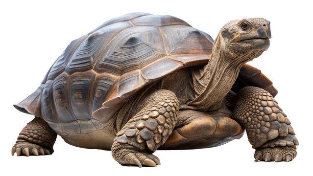 Galapagos turtle isolated on white background
