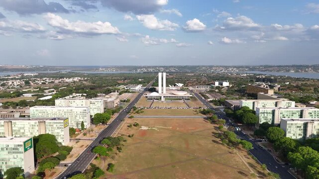 Vis&atilde;o a&eacute;rea Brasilia, Distrito Federal, Brasil