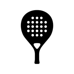 Padel Racquet Silhouette Icon Illustration