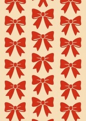 Charming red bow pattern