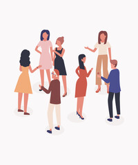 Obraz premium group of people in different poses