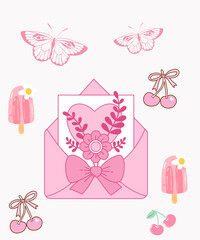 vector set of wedding elements