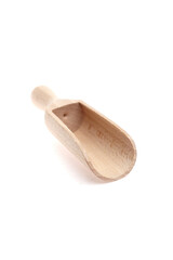 Wooden scoop crafted from natural wood, featuring a smooth finish and ergonomic handle, ideal for kitchen use, baking, or serving dry ingredients in culinary applications