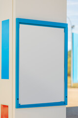 Display stand for advertising and information posters at a service station, perfect for creating real mock-ups