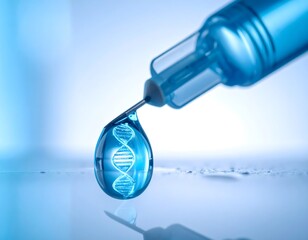 A DNA Strand Reflected Inside a Vaccine Droplet