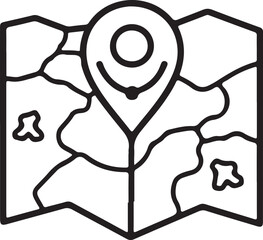 Geolocation icon vector illustration. Continuous one line drawing navigator. Single line art location mark. Map pin continuous one line drawing.

