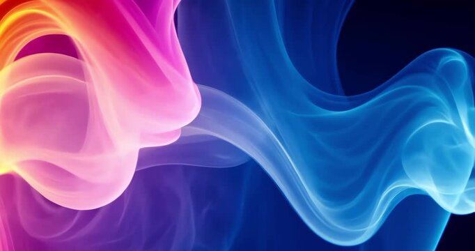 A beautiful mixture of multi-colored smoke