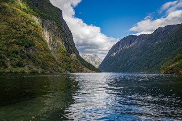 Panorama of the Norwegian fjords