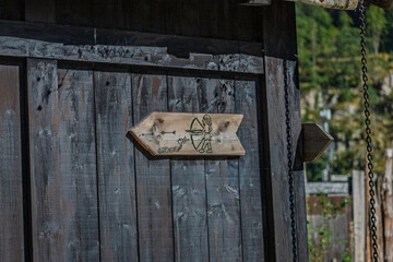 Viking symbols in a viking village in Norway, Europe
