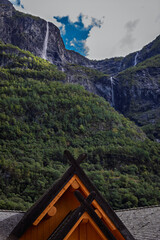 Viking hut in a viking village in Norway, Europe