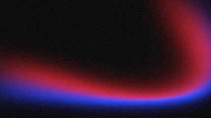 Abstract light wave with vibrant red and blue hues gracefully flowing across a dark background, creating a mesmerizing visual effect and dynamic atmosphere for artistic expression