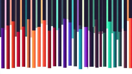Obraz premium Abstract Colorful Vertical Lines and Bars Forming a Modern Artistic Design for Creative Background or Graphic Elements in Digital Art Projects