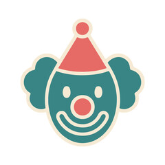 clown color icon vector on a white background
Vector icon on a white background