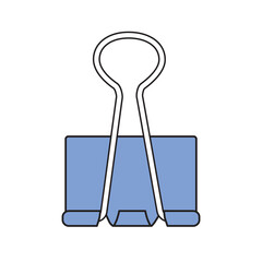 Binder clip illustration isolated vector